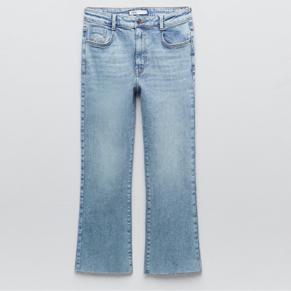 Zara High Rise Mini Flare Jeans